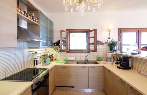 Vourkari Villa | Silver Moon Villa: villa artística con una vista impresionante del mar Egeo