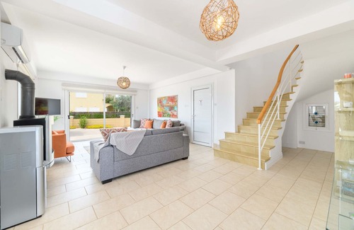 Ayia Thekla Villa | Sirens Beach House - Serene 4BR Seafront Villa with Pool in Ayia Thekla