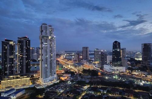 Central District Apartamento | SKS Pavilion Ultimate Skyline w Bathtub 3 BR, 6 Pax