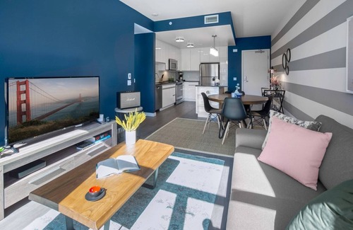 Mission Bay Apartamento | Sleek 1BR Mission Bay, w/ Gym, close to Caltrain by Blueground