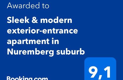 Heroldsberg Apartamento | Sleek & modern exterior-entrance apartment in Nuremberg suburb