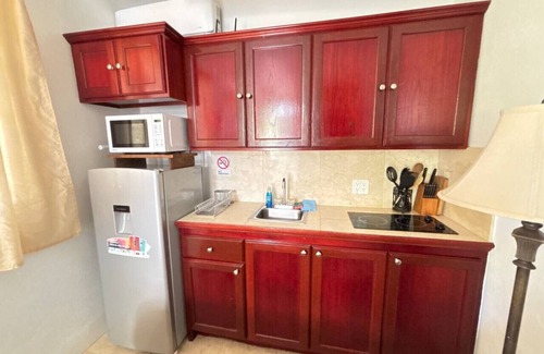 Estate Pearl Complejo | Sleek & Sunny Island Studio | Kitchenette