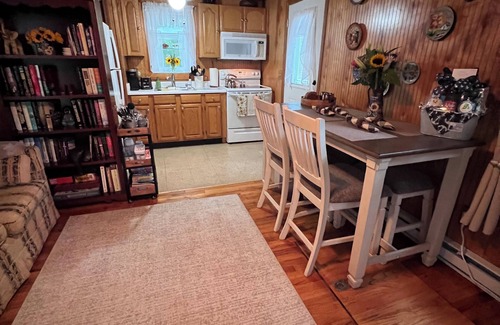 Wakefield-Peacedale Cabina | Small cozy cabin with grill & fire pit close to beaches, skiing, biking and URI.