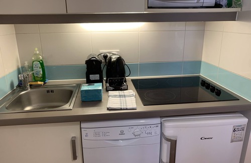 Le Suquet Apartamento | Pequeño apartamento en residencia con parking y piscina, cerca de la playa.