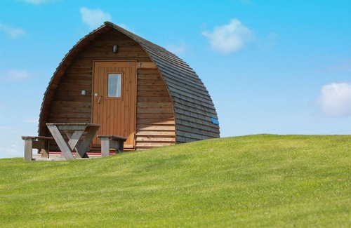 Berwick-upon-Tweed Cabina | Básico-Cabaña-Communal washrooms-Vista al campo