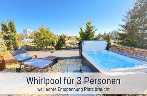 Ueberlingen Apartamento | SONNENTERRASSE - 3 Schlafzimmer, Whirlpool & Alpenblick - Perfekt für Romantik oder Familienurlaub mit Kind , Hund willkommen by FerienWohnenAmSee -