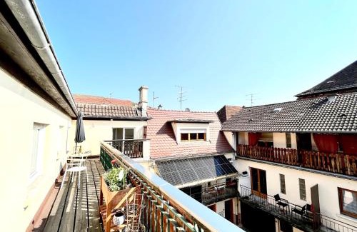 Ribeauville Apartamento | Sous les toits avec garage et terrasse à Ribeauville