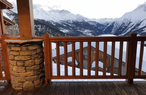 La Rosiere Apartamento | Lujoso apartamento, ski-in ski-out, gran terraza sur con magníficas vistas.