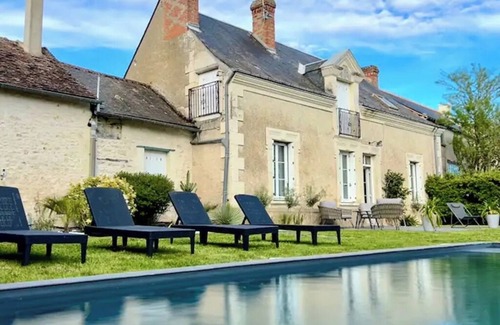 Tavant Cabaña | South Touraine village house with swimming pool near Chinon Azay 10 p