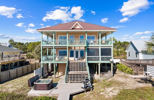 Port St. Joe Casa | Frente al golfo, piscina privada, jacuzzi, excelente para grupos grandes