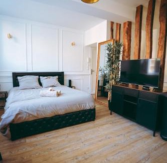 Quartier Vieux Marche-Cathedrale Apartamento | Spa du palais jacuzzi sauna - Rouen centre - free parking