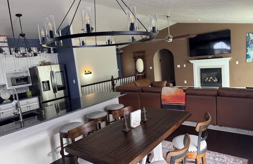 Sturgis Casa | Spacious 5-Bedroom Home Blocks away from Downtown nestled in Below STURGIS Sign