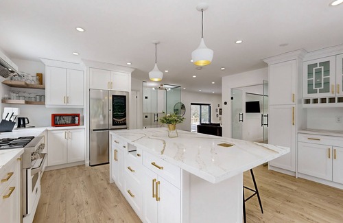 Springwater Casa | Spacious home with a private pool, hot tub, multiple decks, washer/dryer, & AC