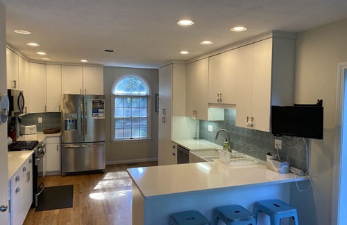 Brewster Casa | Spacious home with private pond beach, steps from the rail trail