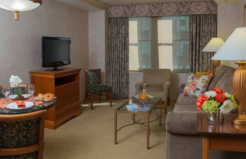 Central Park South Hotel | Spacious Private Bedroom Suite w/ Free WiFi, Sound System, & Flat-Screen TV
