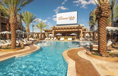 Enterprise Hotel | Spacious Room with Two Queen Beds and Stunning Poolside Views