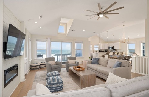 Rodanthe Casa | Special Sale! Panoramic Oceanfront Luxury -Heated Pool, Elevator ADA, Game Room