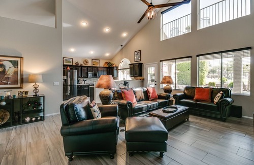 Superstition Springs Casa | Spectacular Golf Course Home with Pool and Views!