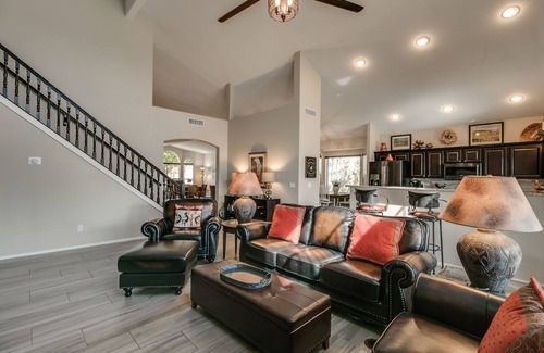 Superstition Springs Casa | Spectacular Golf Course Home with Pool and Views!