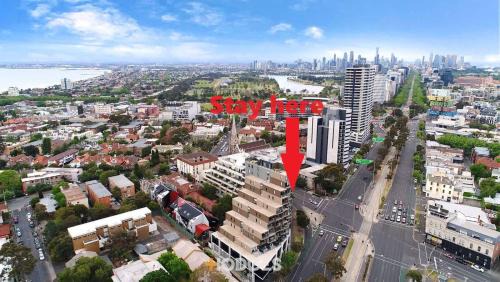 St Kilda Apartamento | St Kilda vibes - City views, airy 1 bed sleeps 2-4