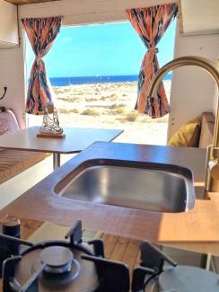 El Medano Otro | Static Camper in front of the Sea