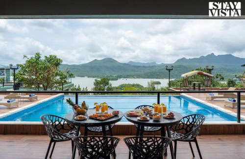 Lonavala Villa | StayVista at La Belleza with Infinity Pool & Lake View Alfresco Dining