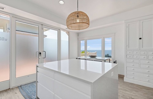 Summerland Casa | Steps to Beach and Town! Ocean Views! Space for 7!