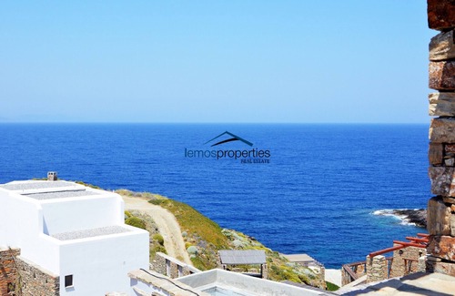 Kea Casa | Stone villa with a sea water swimming pool and a sea view, close to the sea