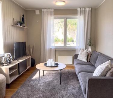 Notodden Apartamento | Stor innbydende leilighet med 4 soverom og sentral beliggenhet