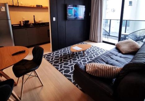 Centro Apartamento | Studio 705 Premium no Centro de Chapecó com Varanda Piscina Academia e Vaga Garagem AP Completo