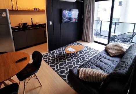 Centro Apartamento | Studio 705 Premium no Centro de Chapecó com Varanda Piscina Academia e Vaga Garagem AP Completo