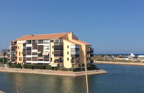 Saint-Cyprien Plage Apartamento | Estudio con aire acondicionado, cabaña a 100 m de la playa, con vista a la laguna, piscina.
