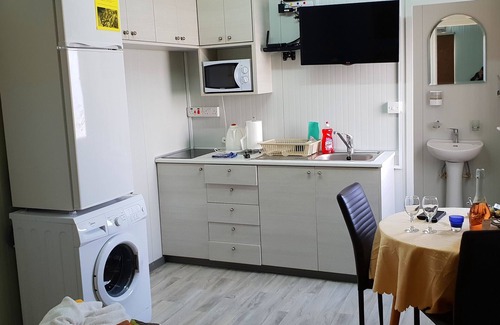 Ayia Marina Chrysochous Apartamento | Apartamento estudio 2 ° piso 18 metros cuadrados cerca del mar, cocina totalmente equipada