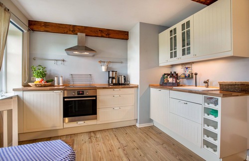 Pellworm Apartamento | Apartamento estudio 'Der Silberhof Von 1856 - Heine' con terraza, jardín compartido y Wi-Fi