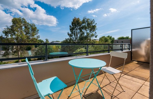 Vannes Apartamento | Apartamento estudio 'Proche Du Port De Vannes' con terraza privada, balcón y Wi-Fi