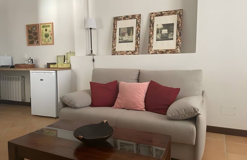Consuegra Apartamento | Estudio 'Biblioteca' con terraza compartida, Wi-Fi y aire acondicionado