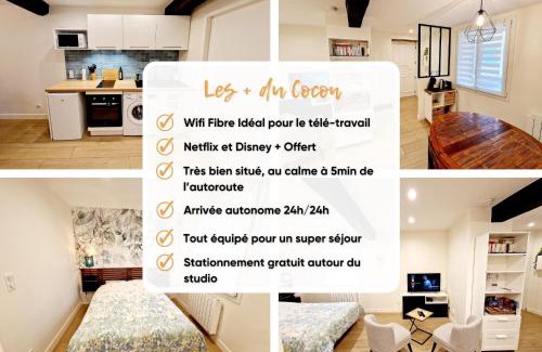 Cailloux-sur-Fontaines Apartamento | Studio cosy à Cailloux Proche Lyon & nature