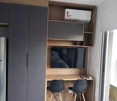 Santo Amaro Apartamento | Studio de 25 metros Do lado Metrô linha 5 Lilas