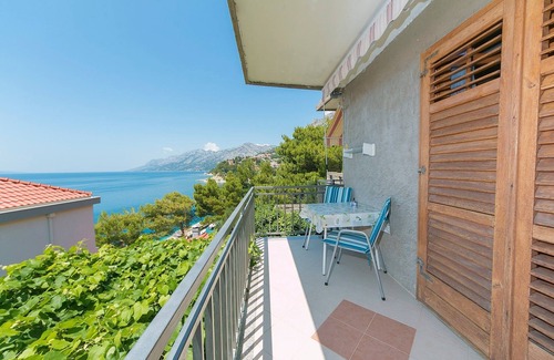 Brela Apartamento | Apartamento-estudio con balcón y vista al mar Brela, Makarska (AS-20778-b)