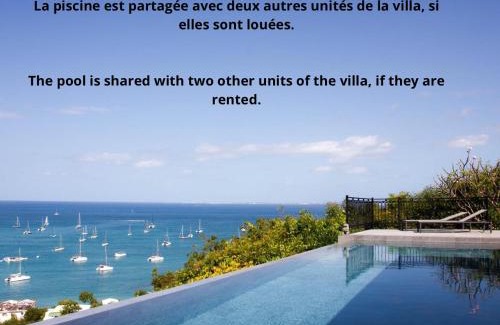 Grand Case Apartamento | Studio Panoramic vue mer époustouflante et piscine à débordement