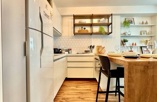 Matriz Apartamento | Studio premium Shopping Curitiba with air and garage