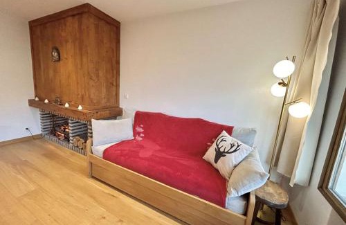 Megeve Apartamento | Studios + Cabine à Megève, 4 Couchages, 500m des Remontées, Balcon Sud, Parking Inclus - FR-1-597-34