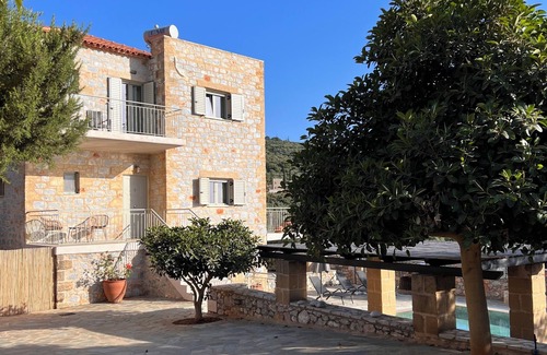 Lefktron Villa | Stunning Family sea view Villa with private pool