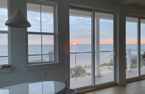 Prime Hook Beach Casa | Stunning, light-filled beachfront sanctuary with full views of Delaware Bay.