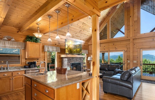 Vein Mountain Cabina | Stunning Log Cabin with Panoramic Mountain Views