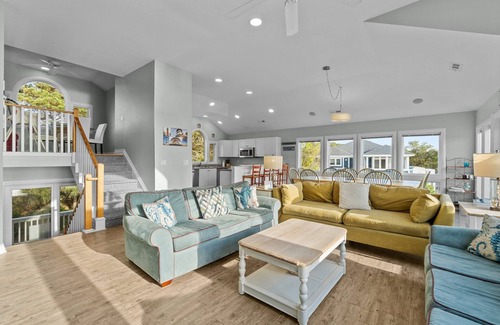 Monteray Shores Casa | Stunning sound views at OBX home with private heated pool and pet-friendly