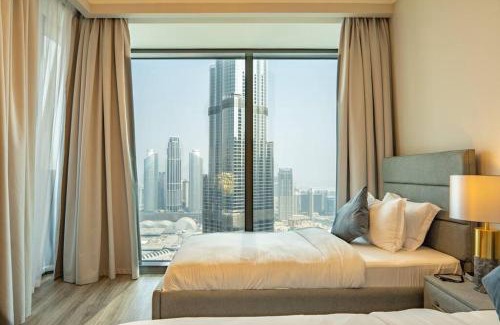 Downtown Dubai Apartamento | Stylish 3BR with Balcony Burj Khalifa & Fountain Views Near Dubai Mall