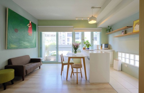 Songshan Apartamento | Stylish 3F Studio, Core Taipei, Elevator, AC, 1 unit in a floor, Walk to MRT