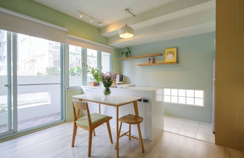 Songshan Apartamento | Stylish 3F Studio, Core Taipei, Elevator, AC, 1 unit in a floor, Walk to MRT