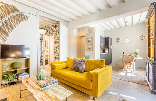 Quartier de la Monnaie Apartamento | Elegante habitación de una habitación en el corazón de Saint Germain